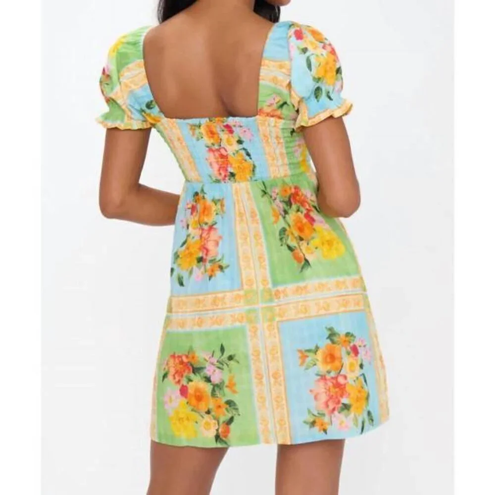 Show Me Your Mumu Annabelle French Mini Dress size S NWT chic cottagecore boho - Picture 2 of 15